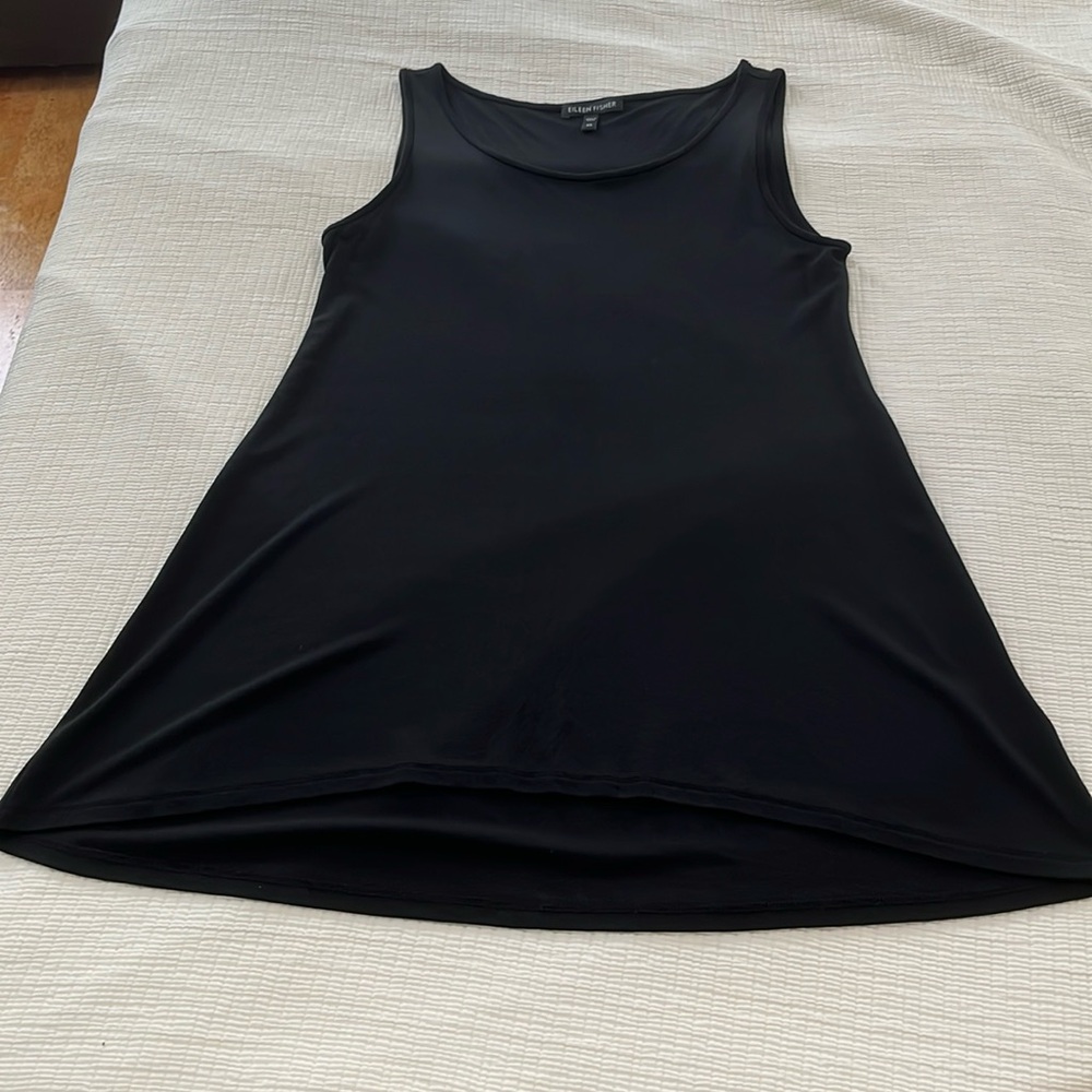 Eileen Fisher Black Silk Jersey Tank XS